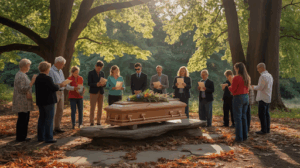 Outdoor funeral service